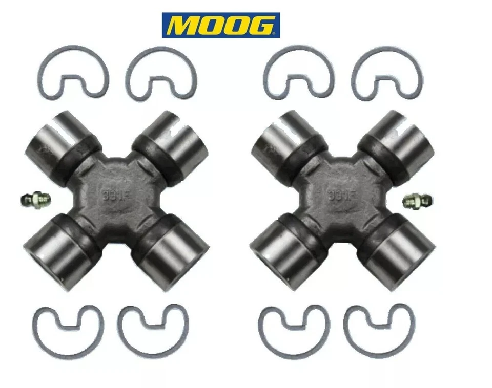 2 Premium Driveshaft Universal Joint Front Center Rear Moog Greasable New - Image 1 of 2