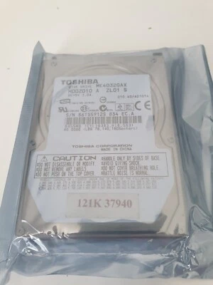 Toshiba MK4032GAX 40GB IDE ATA PATA 2.5" Laptop Hard Drive ZL01 S HDD2D10 A Q - Image 1 of 3