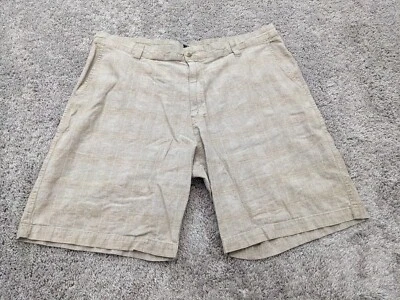 IZOD Chino Shorts Men's 38 Beige Golf 55% Linen Summer - Image 1 of 4