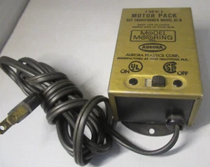 A USED AURORA MODEL MOTORING 24 V MOTOR PACK TRANSFORMER MODEL A-1B GOLD COVERED - Picture 1 of 6