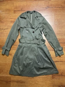 Theory Trench Coat S Olive Belted Kamalia Hunter Classic City Quiet Fashion Chic - Picture 1 of 13