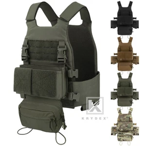 KRYDEX Low Vis Slick Armor Plate Carrier & Tactical Placard Pouch & Dump Pouch - Picture 1 of 15