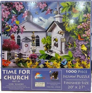 Rompecabezas SunsOut; Time for Church de Lori Schory; 1000 piezas - Imagen 1 de 2