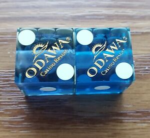 Odawa Casino Gaming Dice - Petoskey, MI Blue w/ Non Matching Numbers 