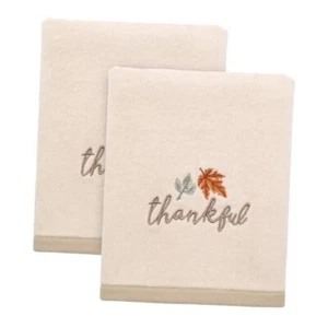 - Hand Towels, Soft & Absorbent Cotton, Fall Home Decor, Set 2pc Hand Towels - Picture 1 of 4