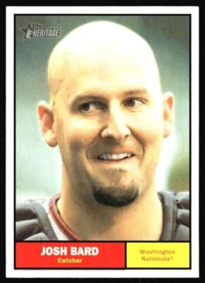 2010 Topps Heritage Josh Bard #158 Washington Nationals - Image 1 of 2