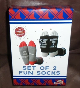 Set of 2 Novelty Fun Socks - Unisex - Picture 1 of 3
