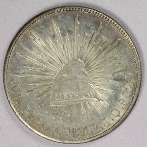 1902 CN-JQ Mexico Silver 8 Reales-UNC - Picture 1 of 2