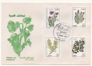 FDC sobre 1er día Argelia 1992 Flora plantas medicinales. - Imagen 1 de 1