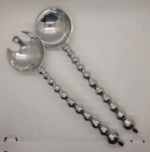 MARIPOSA Klassisches Design Silber Perlen SERVIERSET 13 Zoll Zwei Stück  - Bild 1 von 6