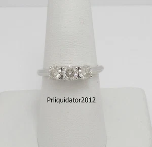 1CT Natural Diamond Solitaire Engagement Anniversary Wedding Ring 14K White Gold - Picture 1 of 14