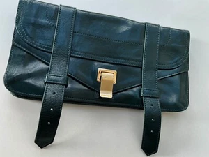 Proenza Schouler PS1 pochette clutch Tasche grün Leder $895 NEU! - Bild 1 von 8