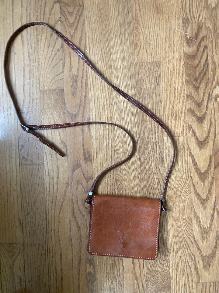 Vera Pelle Italian Leather Purse Bag Crossbody Brown Italy - Image 1 of 4
