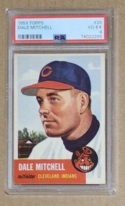 Dale Mitchell Cleveland Indians 1953 Topps #26 PSA 4