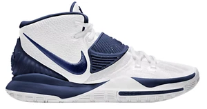 Nike Kyrie 6 TB PROMO White College Navy Blue Basketball Shoe CW4142-105 Size 13 - Picture 1 of 16
