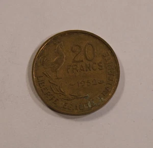 20 Francs France France 1952 Republique Francaise Coin - Picture 1 of 2