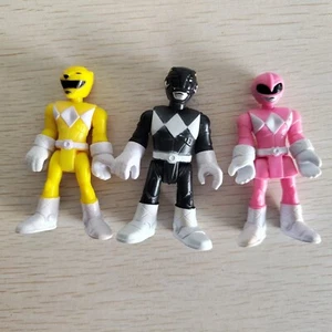 lot of 3pcs Imaginext Power Rangers 3 Colors Pink Yellow Black Ranger - Picture 1 of 4