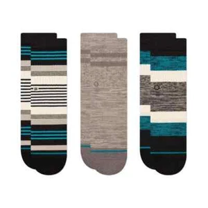 Stance Basis 3 Pack Kids Socks Size Youth L 3-5.5 MSRP 24.99 - Picture 1 of 6