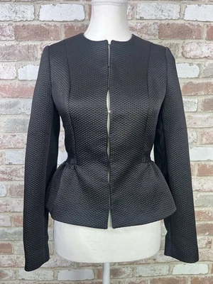 Ted Baker London текстурированный пеплум черный блейзер женский размер 0 XXS - Изображение 1 из 4