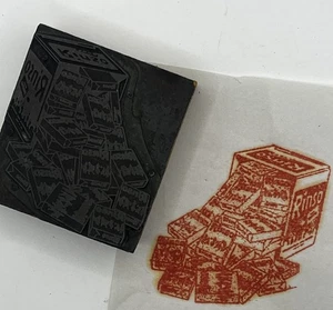 Blocco stampa tipografica pubblicità Rinso fuoriuscita vintage - Foto 1 di 8