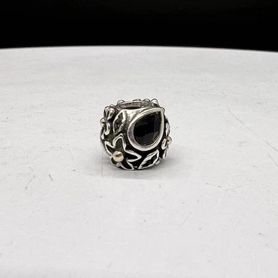 Pandora 纯银 14k 金露花滴带刻面玛瑙 7905040 — 第 1/4 张图片