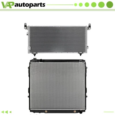 For 2004-2006 Toyota Tundra Aluminium Radiator & AC Condenser Cooling Assembly - Image 1 of 4