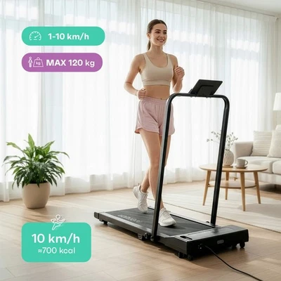 Tapis Roulant Con Corrimano per Casa Fitness Con App Pieghevole Display LED 10 km/h - Immagine 1 di 4