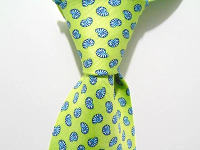 Corbata de seda de lujo J.CREW para hombre verde concha marina Foto 1 de 4