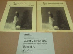 Seasat A Guest Viewing Site Permit NASA + photos + newsletter - Bild 1 von 6