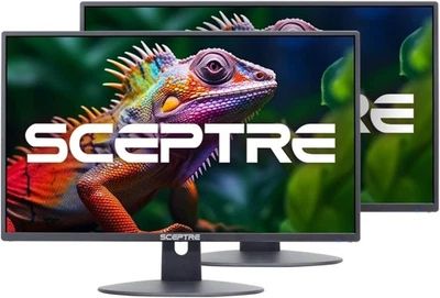 2x DUAL Sceptre 27" F27 - 75Hz 5ms Monitor HDMI Dual Speakers ULTRA THIN + MOUNT - Image 1 of 4