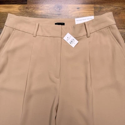 Calça Ann Taylor cintura alta 12 bronzeada comprimento total elástica nova  - Imagem 1 de 4