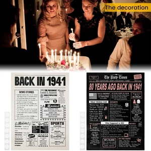 Back in 1941 Sign Unframed 80th Birthday Anniversary Poster Creative stQpf - Picture 1 of 15