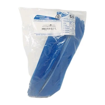 Plumas Gateway 18 unidades LONGITUD COMPLETA ala derecha: azul denim Foto 1 de 3