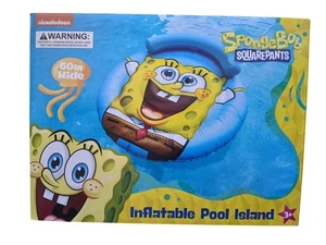 Bob Esponja Pantalones Cuadrados Inflables Piscina Isla Flotador 60 pulgadas Ancho Nickelodeon Niños - Imagen 1 de 4