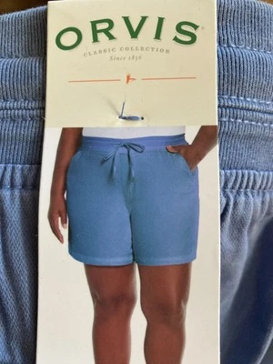 Pantalones Cortos Orvis Mujer Mezcla Algodón Cordón con Bolsillos, Talla: XXL, Azul Foto 1 de 3