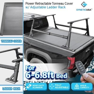 Electric Retractable Tonneau Cover w/Rack For 2007-2021 Toyota Tundra 6.5ft Bed - Image 1 of 4