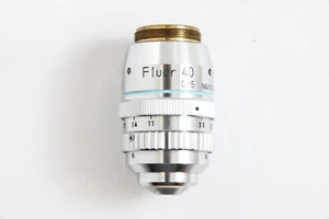 Objetivo microscopio Nikon Fluor 40x / 0,85 160/0,11-0,23 [el anillo funciona] #4796 - Imagen 1 de 7