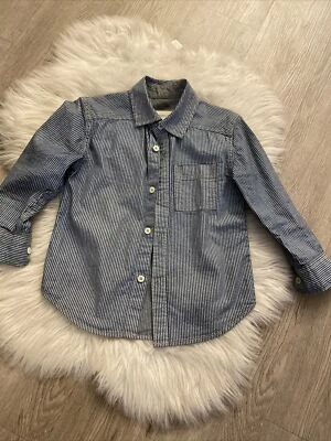 Camisa de manga larga azul con botones Tucker + Tate Nordstrom para niños talla 3-4 Foto 1 de 4