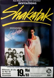 SHAKATAK - 1983 - Live In Concert - Invitations Tour - Poster - Mannheim - Imagen 1 de 1