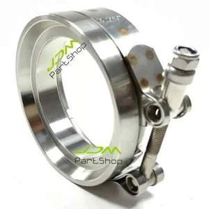 3.25" V-Band Stainless Steel GT45 Turbo Exhaust V-Band Clamp+Flange Universal - Picture 1 of 4