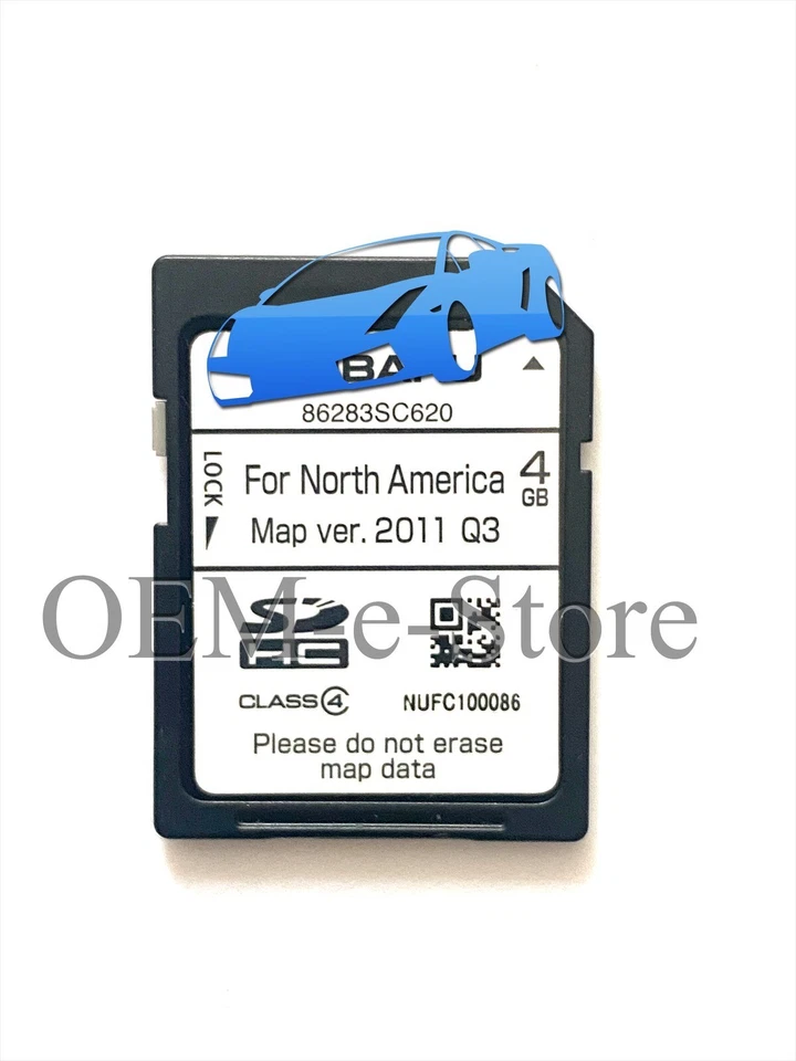 2012-2013 Forester Genuine Navigation DATA SD Card U.S Map For Unit ID FP606US - Image 1 of 1