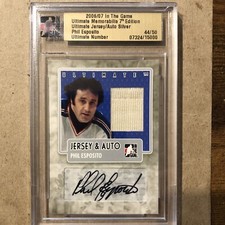 Phil Esposito NY Rangers06/07 In The Game Ultimate Memorabilia Jersey Auto 44/50