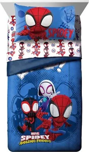 Spidey & His Amazing Friends "Team Spidey" Kids Reversible Bed Set-AB092Q1VKX63 - Picture 1 of 8