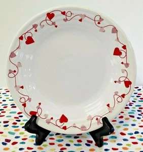 Plato de almuerzo Fiestaware San Valentín blanco 9 pulgadas almuerzo - Imagen 1 de 4