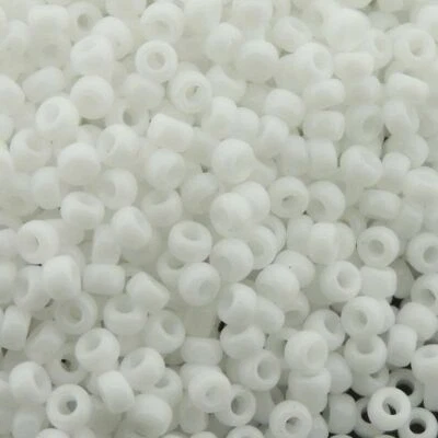 Miyuki Round Rocaille Seed Beads Size 11/0 23GM Opaque White 11-402-5 - Image 1 of 4