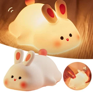 Big face rabbit patting small night light colorful toy ornaments AU - Picture 1 of 15