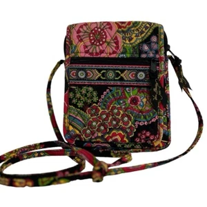 Vera Bradley Umhängetasche bunt Paisley Blumen gesteppt gepolstert - Bild 1 von 8