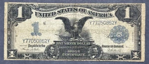 Series 1899 One Dollar $1 US Black Eagle Silver Certificate Large Note - Picture 1 of 5