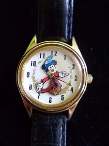 Rare Hard To Find Disney Mickey Mouse Sorcerer Apprentice Watch Timeworks VGC - Picture 1 of 6