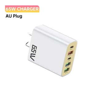 65W 5 Port USB-C PD Type-C Fast Charging Wall Plug USB C Charger Power Adapter - Picture 1 of 10
